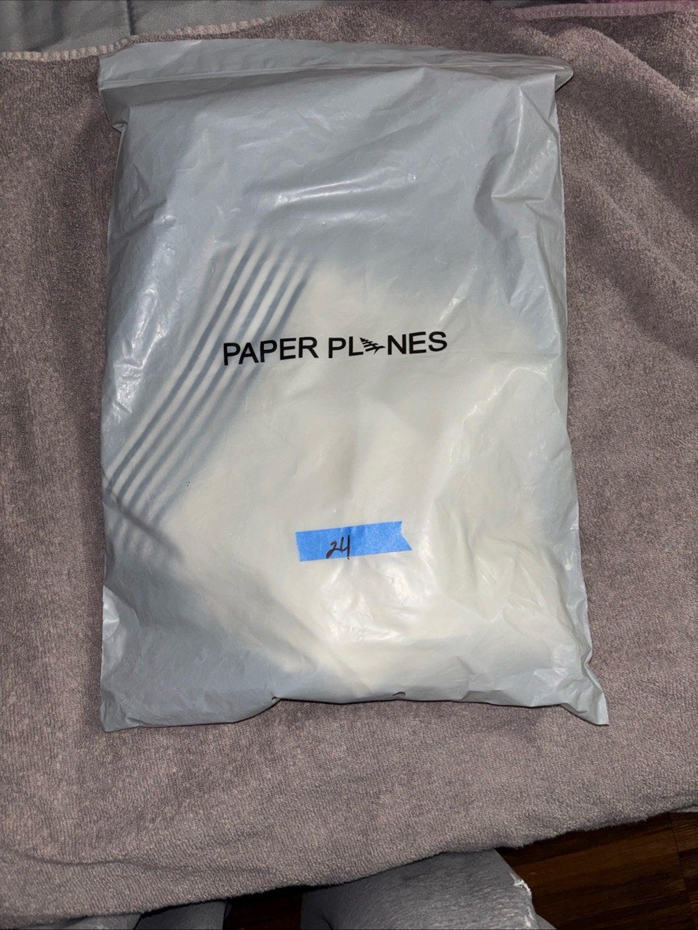 Paperplane White Athletic Shorts with Striped Waistband - Picture 4 of 4
